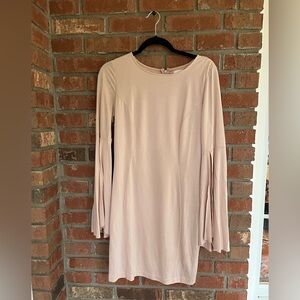 Fairy Mystic Soft Pink Bell Sleeve Dress size L Sexy Sophisticated Cocktail 6/8